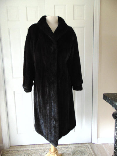 Designer ViccaliUp To Date Black Mink Fur Coat