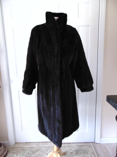 Designer ViccaliUp To Date Black Mink Fur Coat