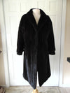 Dark Brown Full Length Mink Fur Coat Size Medium