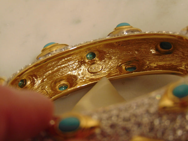 Kenneth Jay Lane Faux Turquoise Crystal Bracelet