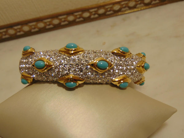 Kenneth Jay Lane Faux Turquoise Crystal Bracelet