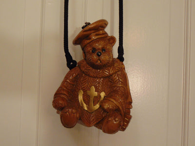 Timmy Woods Handcrafted Wooden Teddy Bear Anchors Away Purse