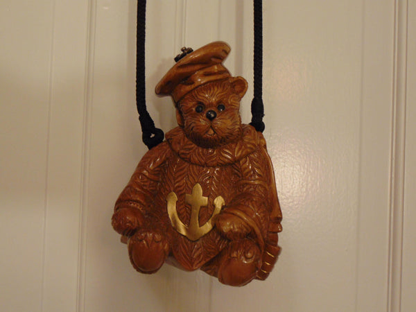 Timmy Woods Handcrafted Wooden Teddy Bear Anchors Away Purse