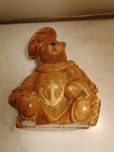 Timmy Woods Handcrafted Wooden Teddy Bear Anchors Away Purse