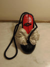 Timmy Woods Black High Heel Purse With A Crystal Bow