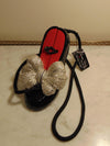 Timmy Woods Black High Heel Purse With A Crystal Bow