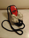 Timmy Woods Black High Heel Purse With A Crystal Bow
