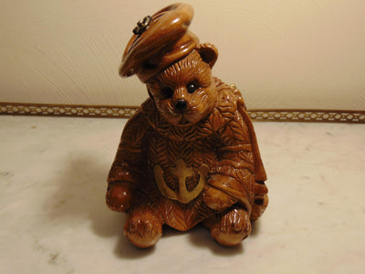 Timmy Woods Handcrafted Wooden Teddy Bear Anchors Away Purse